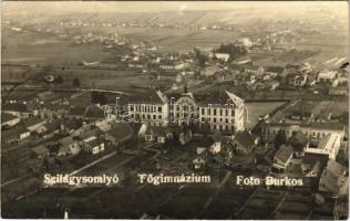 Szilágysomlyó, Simleu Silvaniei; Főgimnázium / grammar school. Foto Burkos photo + &quot;1940 Szilágysomlyó visszatért&quot; So. Stpl.