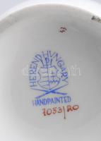 Herendi Rothschild mintás váza. Körte alakú vázatesten virágkehelyként nyíló szájrésszel. Jelzett, h...