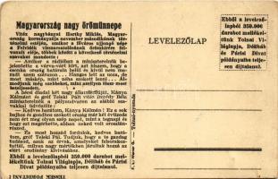 Felvidék visszacsatolásának emlékére. Áldott anyaföldünk visszajött... Vitéz Imrédy Béla, Gróf Telek...