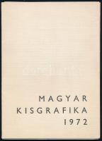 1972 Magyar Kisgrafika. A XIV. Nemzetközi Ex Libris Kongresszus magyar ajándékmappája. Bp., 1972, Kisgrafika Barátok Köre, 29 t. Számozott (593./600) példány. Többek közt Gyulai Líviusz, Kass János kisgrafikáival. Komplett, hiánytalan! Kiadói mappában, egy hiánnyal (21.=Reich Károly.) Lapméret: 21x15 cm