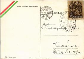 Mindent vissza! Magyar palotás "Emlékül a Felvidék nagy napjairól" Irredenta kottás lap / ...