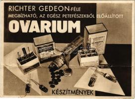 1934 Richter Gedeon-féle megbízható, az egész petefészekből előállított Ovarium készítmények - gyógyszer reklám / medicine advertisement (fa)