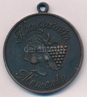 DN "Budapest Hilton - Tower Étterem / Hungarovin Memento" bronzozott Zn emlékérem füllel (...