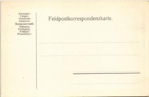 Isonzo-Armee 1915 feliratú jelvény képe tábori levelezőlapon / WWI Austro-Hungarian K.u.K. military ...