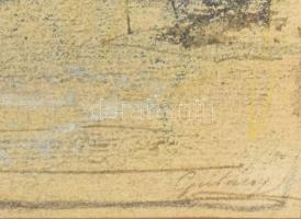 Gulácsy Lajos (1882-1932): Jelenet. Ceruza, papír, jelezve jobbra lent: Gulácsy. 9x14,5 cm. Provenie...