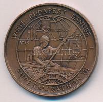 2001. Bécs-Budapest Duna menti Szupermaraton / Széchenyi István Memorial Regatta bronz emlékérem. Szign.: MM (42,5mm) T:UNC,AU apró ph