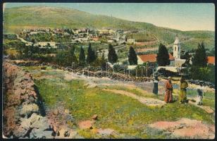 1917 Tábori posta képeslap (Ain Karim) "FELDPOST MIL. MISS. A.O.K. 4" cenzúrázva