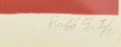 Szabó Gábor (?-?): Szent Ferenc a madaraknak prédikál, 1939. Linómetszet, papír. Jelzett, számozott ...