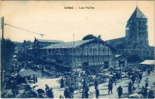 1930 Corbeil, Les Halles / market hall, old church