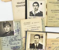 cca 1940 -50 Vegyes katonai igazolvány tétel: zsoldkönyv, levente igazolvány, katonai jogsi, katonai...