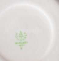 Korona Patika Békéscsaba Hollóházi csésze alátéttel. Jelzett, hibátlan, d: 11,5 cm, m: 5,5 cm
