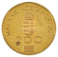 2000. 200Ft Cu-Zn "2000. évforduló / Rodin: a Gondolkodó, a Naprendszer" T:AU (PP) ujjleny...