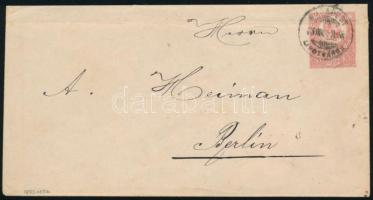 1873 Réznyomat 5kr díjjegyes levél / 5kr PS-cover BUDAPEST / LIPÓTVÁROS - Berlin