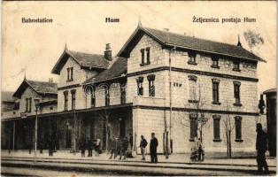 1906 Hum, Stanica / Station / railway station + "K. UND K. MILIT. POST TREBINJE" (Rb)