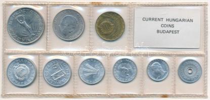 1976. 2f-10Ft (9xklf) érmés forgalmi sor fóliatokban T:UNC patina Adamo FO9