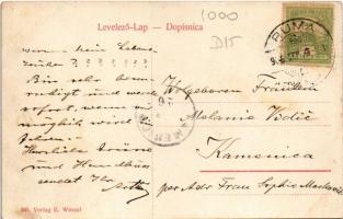 1906 Árpatarló, Ruma; Szerb iskola. E. Wessel 700. (W.L. ?) / Serbian school (ázott sarok / wet corn...