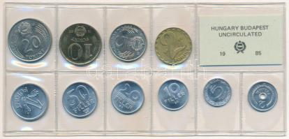 1985. 2f-20Ft (10xklf) érmés forgalmi sor fóliatokban T:UNC Adamo FO18
