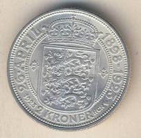 Dánia 1923. 2K Ag "Ezüstlakodalom" T:2