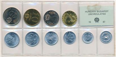1987. 2f-20Ft (10xklf) érmés forgalmi sor fóliatokban T:UNC Adamo FO20