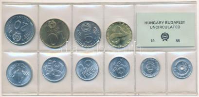 1988. 2f-20Ft (10xklf) érmés forgalmi sor fóliatokban T:UNC Adamo FO21