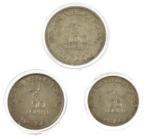 1967. 25Ft Ag + 50Ft Ag + 100Ft Ag "Kodály sor" T:BU kis patina Adamo EM22, EM23, EM24