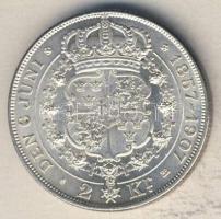 Svédország 1907. 2K Ag "Aranylakodalom" T:2+