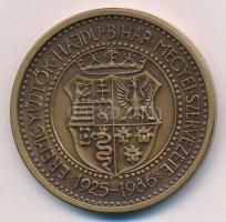 Tóth Sándor (1933-2019) 1986. "János Zsigmond / MÉE Hajdú-Bihar Megyei szervezete" bronz e...