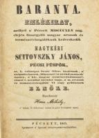 Haas Mihály: Baranya. Emlékirat, mellyel a Pécsett MDCCCXLV aug. elején összegyült magyar orvosok és természetvizsgálóknak kedveskedik nagykéri Scitovszky János pécsi püspök, [...] a m. orvosok és természetvizsgálók VI nagy gyülésének elnöke. Szerkeszté Haas Mihály. Pécsett, 1845. Nyomatott a lyceum könyvnyomó-intézetében. 350 p. Első kiadás. Földirati vázlat: Baranyának neve, fekvése, határai, hegyei, folyóvizei, tavai, mocsárai, ásványos és orvosi vizei,...Történeti vázlat: Baranya nevezetesebb helyei: Pécs. Történeti adatok. Föld és helyirati adatok. Népesség, vallás, nyelv. Nevezetesebb épületek. Városi tisztikar. Tudományos és jótékony intézetek. Vendégfogadók és mulatóhelyek. Kirándulások: Későbbi vászonkötésben enyhén pöttyös lapokkal
