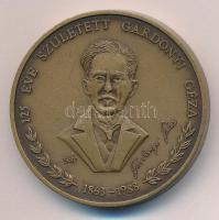 Bognár György (1944-) 1988. 125 éve született Gárdonyi Géza 1863-1988 / Eger MÉE piedfort bronz emlékérem (42,5mm) T:AU