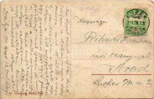 1911 Dálya, Dalja, Dalj (Erdőd, Erdut); Egy teherrész kompra állítása, gőzmozdony, vonat. Jos. Kraus...