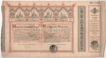 Budapest 1882. "Magyar szent korona országainak vörös-kereszt egylete" kisorsolási kötvény...