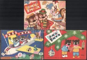 1961 Dörmögő Dömötör V. évf. 7 száma (1.,3-5.,8.,10.,12 számok) Kissé kopott borítókkal, egy szám, s...