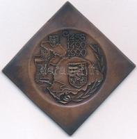 Fritz Mihály (1947-) 1990. "Mathias Rex" Mátyás király halálának 500. évfordulója, bronz c...