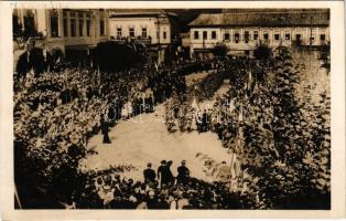 1940 Nagybánya, Baia Mare; bevonulás / entry of the Hungarian troops + 1940 Nagybánya visszatért So. Stpl