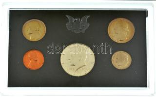 Amerikai Egyesült Államok 1968S 1c-1/2$ Cu-Ni, bronz (5xklf) forgalmi sor eredeti tokban T:PP a küls...