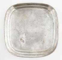WMF Ikora art deco ezüstözött alpakka kínáló. Jelzett, kopással, 29x29 cm