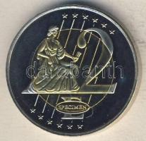 Vatikán 2007. 2&#8364; "XVI.Benedek pápa" próbaveret T:BU