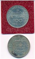 1984. 100Ft alpakka "Körösi Csoma Sándor" eredeti műbr tokban + 1985. 100Ft Cu-Ni-Zn "...