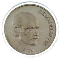 2000. Semmelweis / 100 éves a Miskolci Semmelweis (Erzsébet) Kórház peremen jelzett Ag emlékérem kapszulában, műanyag tokban (33,77g/0.925/42,5mm) T:UNC (eredetileg PP) folt