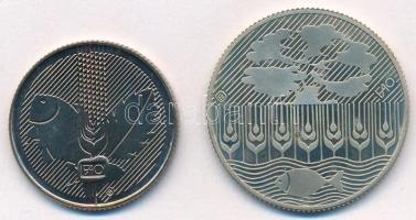 1985. 20Ft Cu-Ni "FAO" + 100Ft Cu-Ni "FAO" T:BU, AU (PP) Adamo EM90, EM91