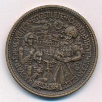 Garamkeszi János (1936-) 1984. "MÉE Nógrád-megye / Drégely vára - Szondy György" bronz eml...