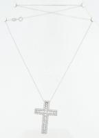 Ezüst (Ag) nyaklánc,kereszt medállal, jelzett br 5,8 g