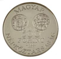 1988. 500Ft Ag "Szent István" dísztokban T:AU (PP) patina Adamo EM102