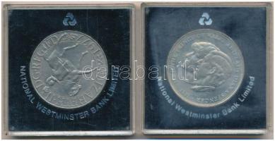 Nagy-Britannia 1977. 25p Cu-Ni "Ezüst Jubileum - II. Erzsébet" + 1981. 25p Ag "Károly...