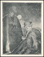 Jelzés nélkül: Pásztorok. Rézkarc, papír, 15,5x11,5 cm