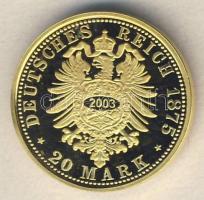Német Birodalom/Császárság/Reuss 1875. 20M Au (0,585) 3,5g újveret T:PP