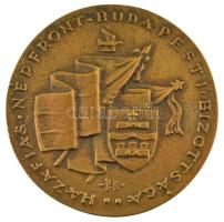 Búza Barna (1910-2010) DN Hazafias Népfront Budapesti Bizottsága egyoldalas, öntött bronz plakett (99mm) T:AU