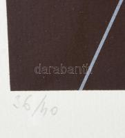 Konok Tamás (1930-2020): Dinamikus struktúrák (cím nélkül), 1991. Szitanyomat, papír, jelzett, számo...