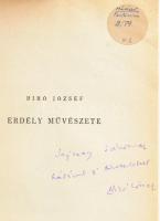 Biró József: Erdély művészete. Lyka Károly előszavával. Erdélyi Írások. (DEDIKÁLT). Bp., [1941], Sin...