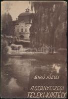 Biró József: A gernyeszegi Teleki-kastély. (DEDIKÁLT). Bp., 1938, szerzői kiadás (Sárkány-ny.), 145+(1) p. + 12 (kétoldalas) t. Első kiadás. Fekete-fehér képekkel illusztrálva. Kiadói papírkötés, részben sérült, laza fűzéssel, két kijáró képtáblával, a hátsó borítón kis foltokkal. A szerző, Biró (Bíró) József (1907-1945) művészettörténész, a nyilasterror áldozata által Trócsányi Zoltán (1886-1971) nyelvész, irodalomtörténész részére DEDIKÁLT példány.